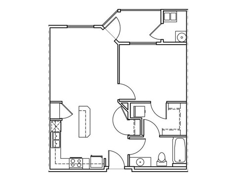 A black and white image of a floor plan of a house.